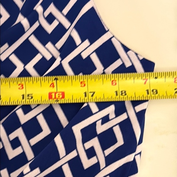 Enfocus Studio Blue and White Sheath Midi Dress - Picture 7 of 10